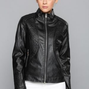 Chemistry Women Solid Biker Jacket