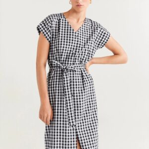 MANGO Women  Checked A-Line Dress