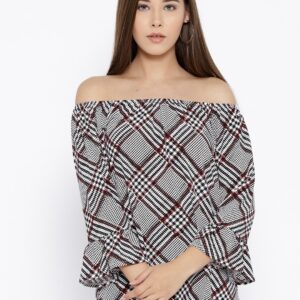 OVS Women Checked Bardot Top