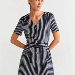 MANGO Women Striped A-Line Dress