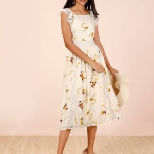 all about you Women Printed Fit and Flare Dress