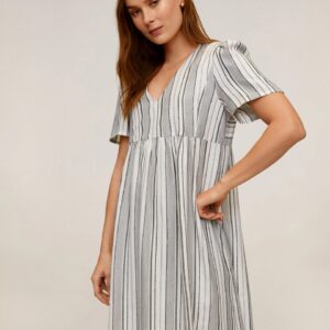 MANGO Women Striped Shift Dress