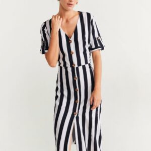 MANGO Women Striped A-Line Dress