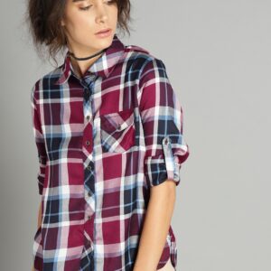 Roadster Women Regular Fit Checked Casual Shirt