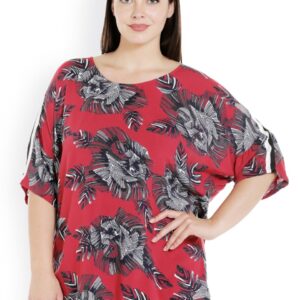 JUNAROSE Plus Size Women Floral Print Top