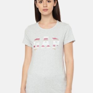 GAP Women"s Melange Short Sleeve Logo Graphic Tee