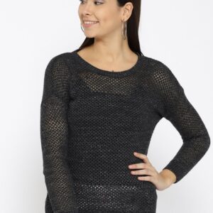 Species Women Semi Sheer Self Design Pullover