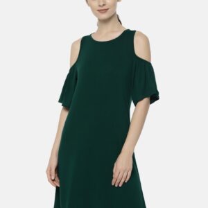 20Dresses Women Solid A-Line Cold-Shoulder Dress