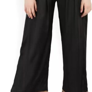 W for Women Relaxed Women Black Polycotton Trousers