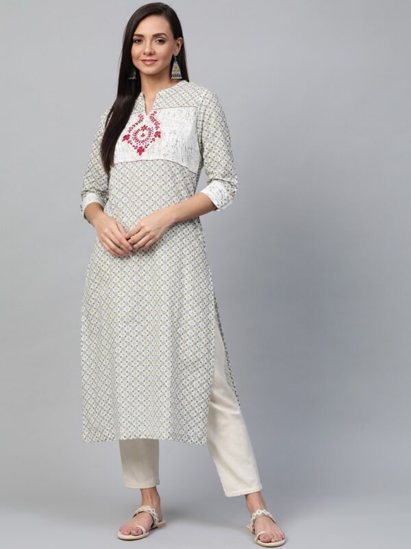 Sangria Women Indie Print Straight Kurta