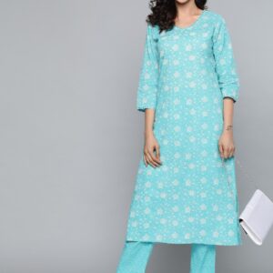 HERE&NOW Women Printed Kurta with Palazzos