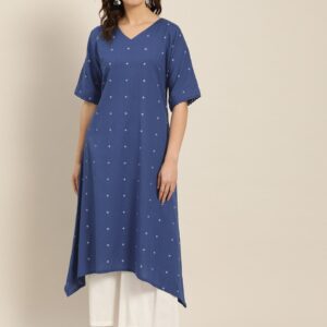 Moda Rapido Women Printed Asymmetric A-Line Kurta