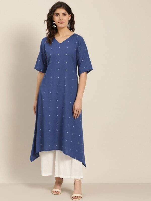 Moda Rapido Women Printed Asymmetric A-Line Kurta