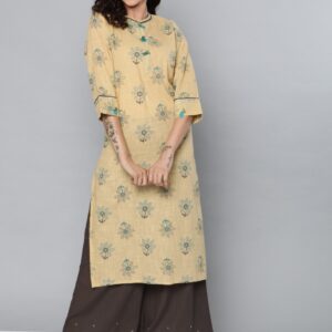 HERE&NOW Women Printed Kurta with Palazzos