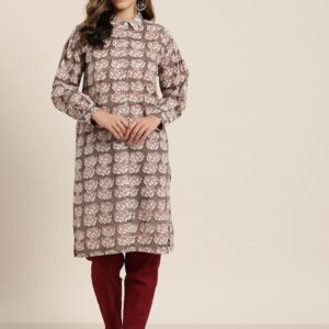 Sangria Women Printed Straight Kurta