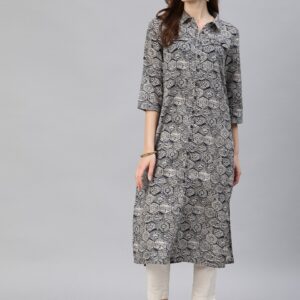 Anouk Women Printed Straight Kurta