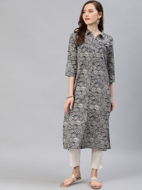 Anouk Women Printed Straight Kurta