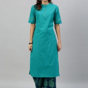 Anouk Women Solid Kurta with Palazzos