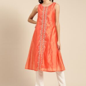 IMARA Women Embroidered Kurta with Trousers