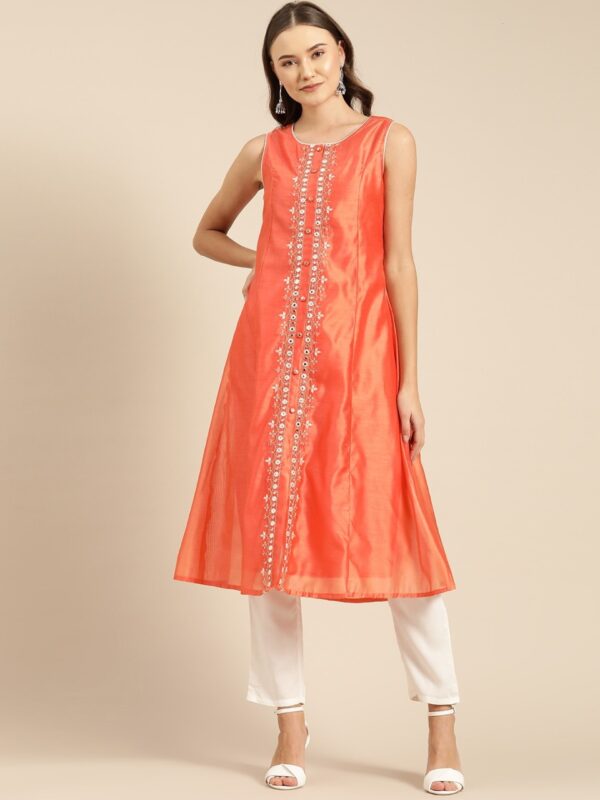 IMARA Women Embroidered Kurta with Trousers