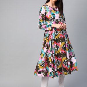 Sangria Women Multicoloured Printed A-Line Kurta