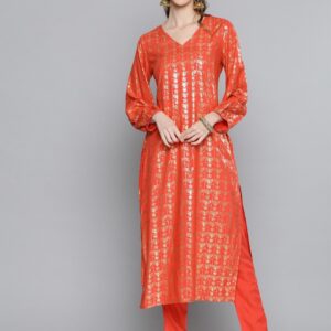 HERE&NOW Women Printed Kurta with Trousers