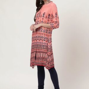 HERE&NOW Women Printed A-Line High-low Kurta