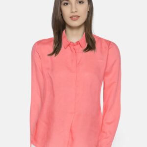 Wills Lifestyle Women Solid Shirt Style Top