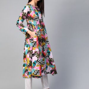 Sangria Women Multicoloured Printed A-Line Kurta