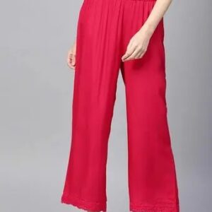 Juniper Womens Rayon Wide Leg Palazzo With Lacework