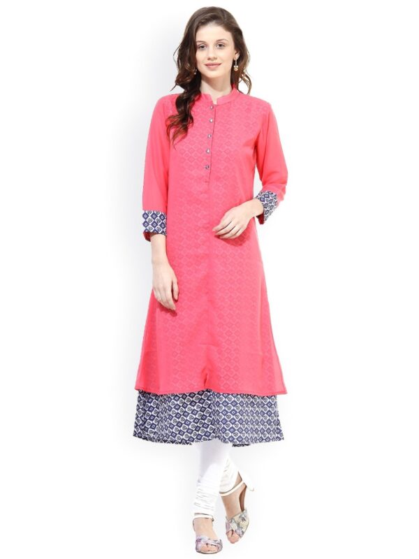 La Firangi Pink Layered Kurta