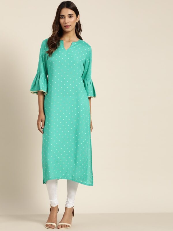 Moda Rapido Women Polka Dots Print A-Line Kurta