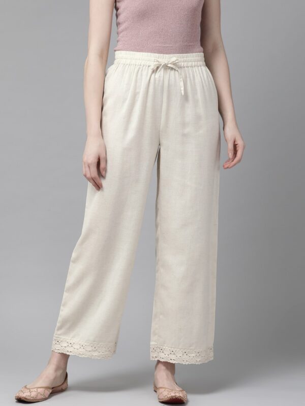 Juniper Rayon Flex Solid Wide Leg Palazzo