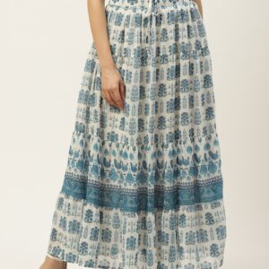 Juniper Women Ethnic Motifs Print Tiered Maxi Skirt