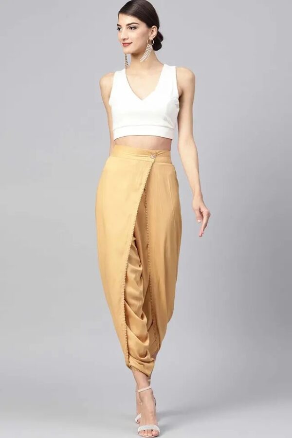 Juniper Womens Rayon Solid Dhoti Pant With Lace Detailing