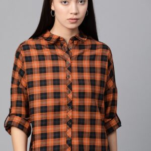 Roadster Women Regular Fit Checked Casual Shirt