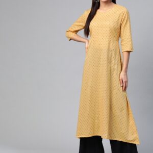 HERE&NOW Women Woven Design Kurta with Palazzos