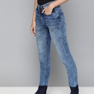 HERE&NOW Women Skinny Fit High-Rise Clean Look Jeans