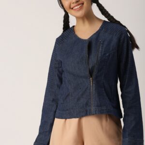 DressBerry Women  Solid Denim Jacket