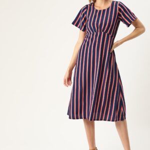 DressBerry Women Striped A-Line Dress