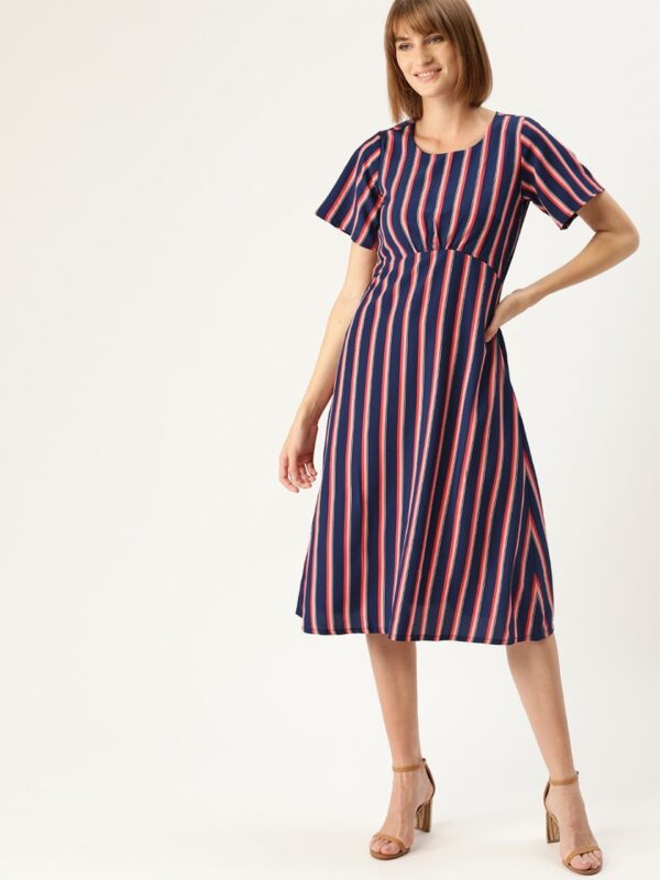 DressBerry Women Striped A-Line Dress