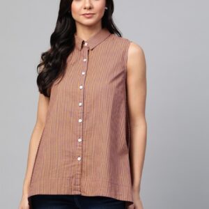 Sangria Women Regular Fit Striped Casual Shirt