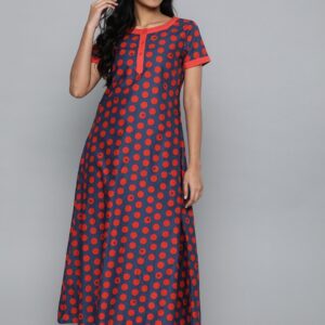 HERE&NOW Polka Dot Print Maxi Nightdress