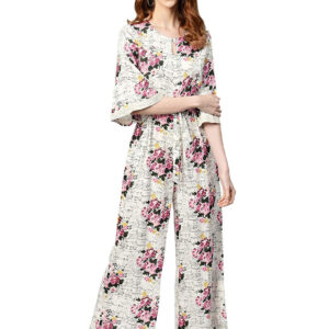 Juniper Womens Rayon Slub Floral Print Ethnic Jumpsuit