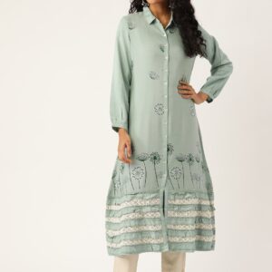 Juniper Rayon Solid High-Low Kurta