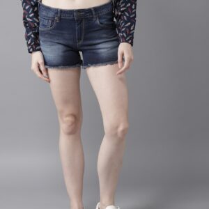 Moda Rapido Women Washed Regular Fit Denim Shorts