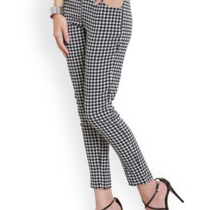 STREET 9 Women Printed Slim Fit Polyester Flat-Front Pant