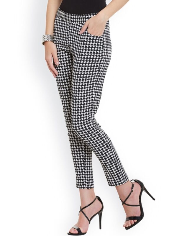 STREET 9 Women Printed Slim Fit Polyester Flat-Front Pant