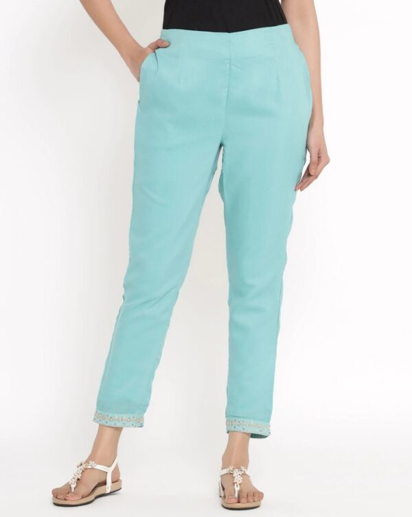 JUNIPER Flat-Front Pants with Insert Pockets