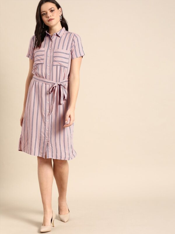 Ms.Taken Women Striped A-Line Dress